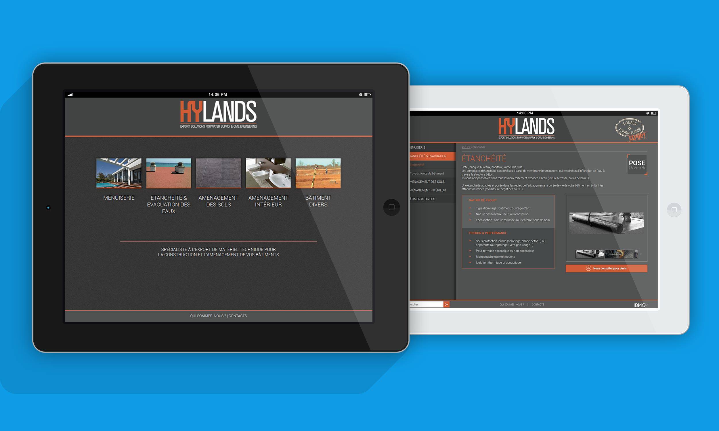 conception de site web hylands construction
